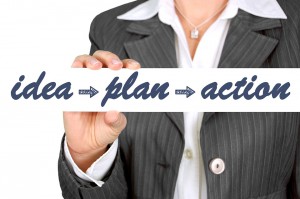 Business-Englisch-Sprachkurse idea plan action